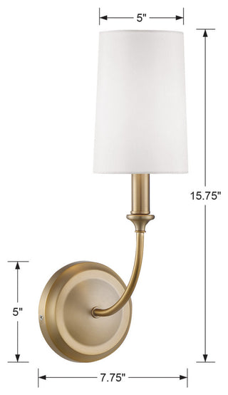 Crystorama 2241-VG, 1-Light Wall Mount, Vibrant Gold