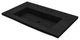 36" Capistrano Vanity Top with Integral Sink, Charcoal, 8" Widespread Faucet