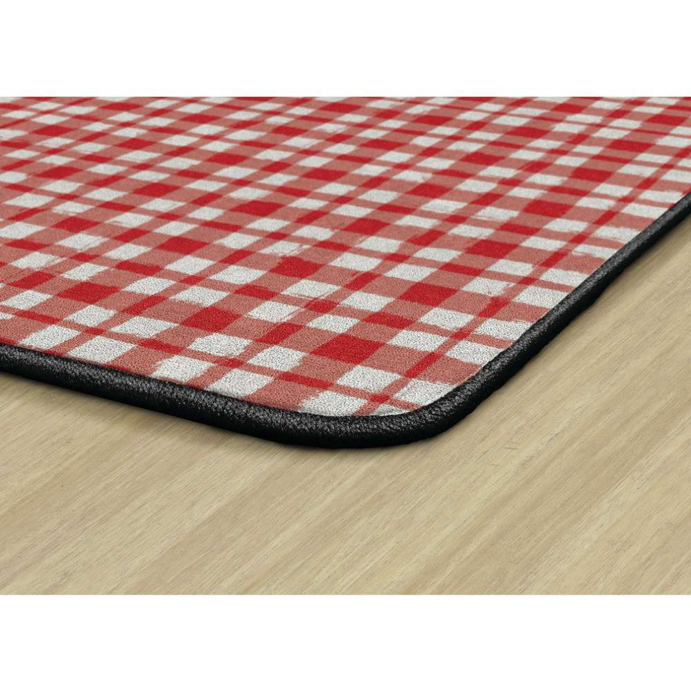 Flagship Carpets FA1820-44FS Watercolor Gingham Red