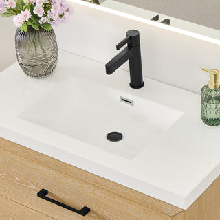 Stila Single Hole Single-Handle Bathroom Faucet, Matte Black