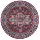 Safavieh Couture Tucson Collection, TSN106 Machine Washable Rug, Red / Beige, 4' Round