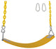 Commercial Polymer Belt Seat with 5.5' Coated Chain, Yellow
