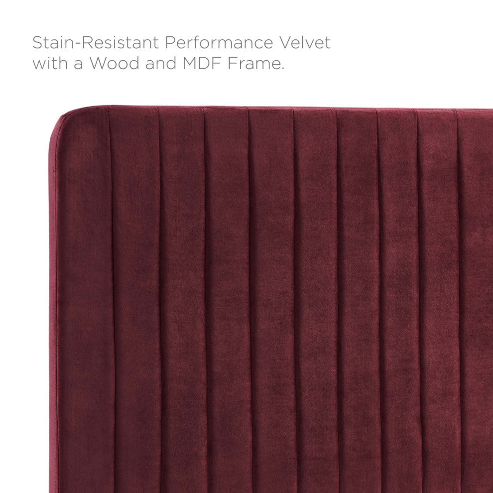 Tufted Headboard, King Size, Velvet, Red, Modern Contemporary, Bedroom Master