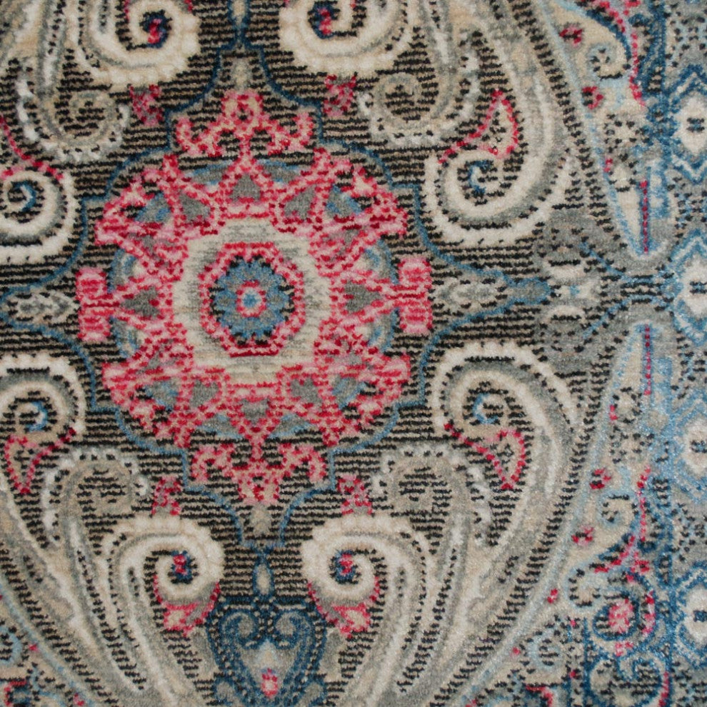 Machine Made Polyester Durable Indoor Outdoor Washable Oriental Pattern Footmat