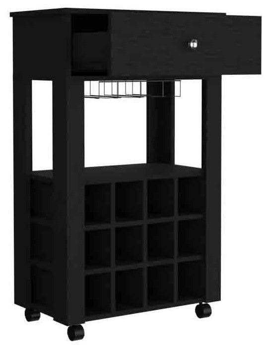 Bar Cart Bayamon, Living Room, Black