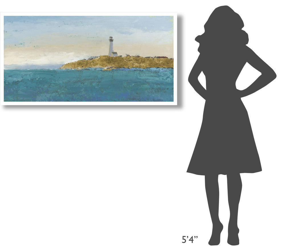 "Lighthouse Seascape I v.2" Digital Paper Print by James Wiens, 50"x26"