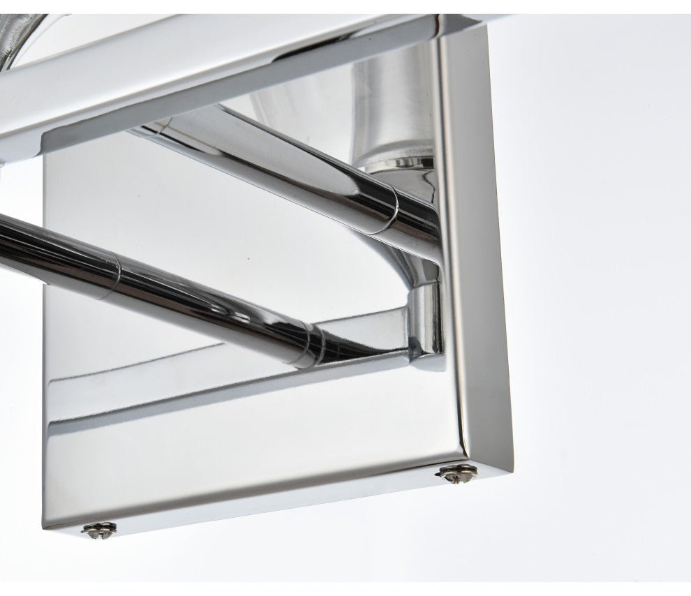 4 Light Chrome And Clear Bath Sconce