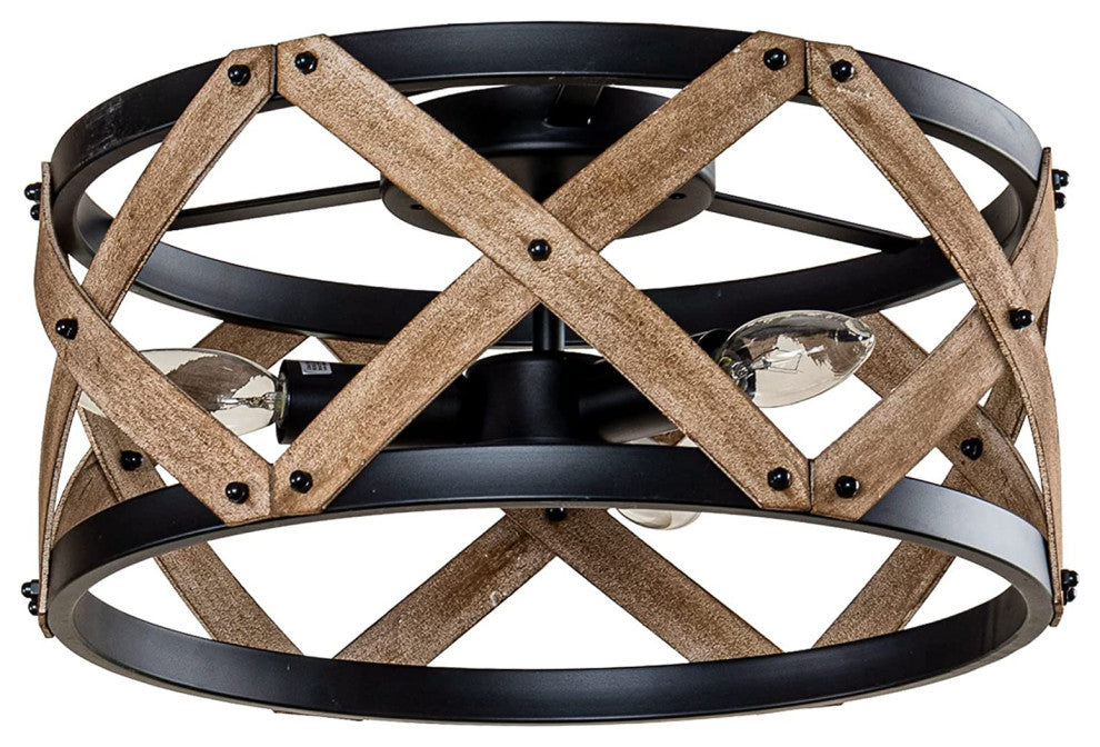3 Light Farmhouse Ceiling Lighting Vintage Close to Ceiling Light Fixtures