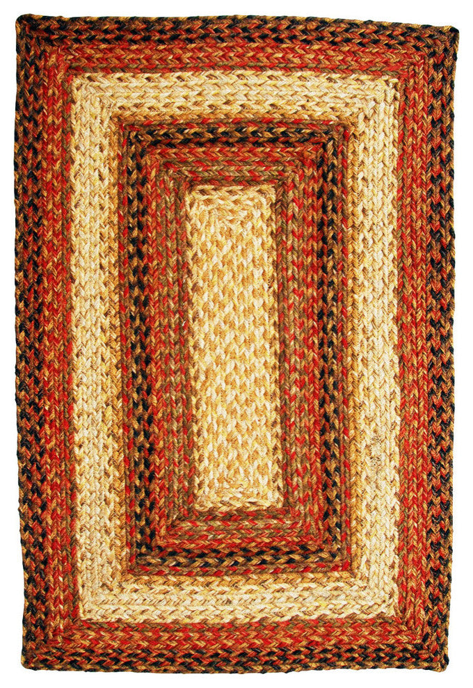 Homespice Decor Russet Jute Braided Rug 6' x 9' (Rectangle)