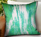 Plutus Green Avalanche Green Ikat Luxury Outdoor/Indoor Throw Pillow, 18"x18"