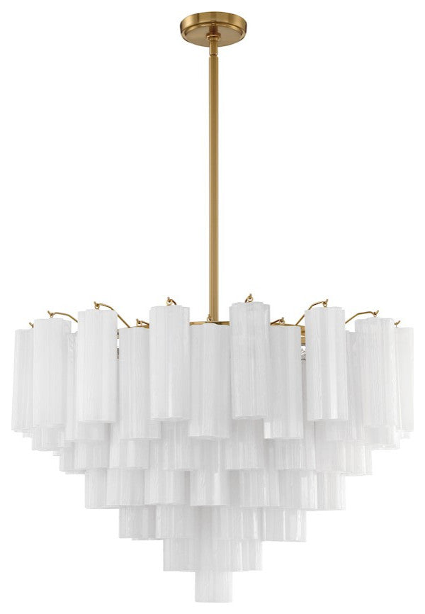 CRYSTORAMA Addis 16 Light Aged Brass Chandelier