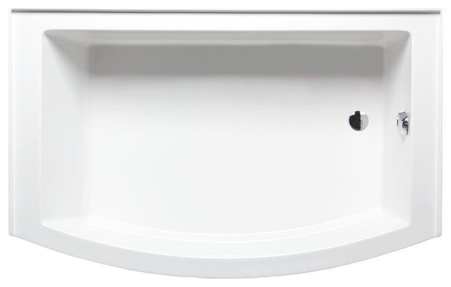 Malibu Tulum RH Rectangle Combination Whirlpool and Air Bathtub 60x32x18 White