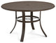 Slat Top 48" Round Dining Table, Java