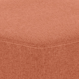 Brock Footstool, Linen Look Fabric, Dusty Orange