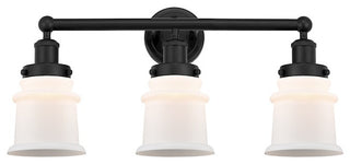 Innovations 616-3W-BK-G181S Canton 3 Light Bath Vanity Light, Matte Black