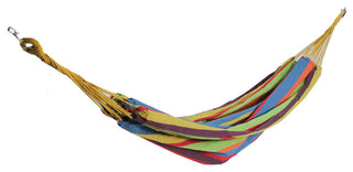 Striped Woven Cotton Double Brazilian Hammock, Multicolor