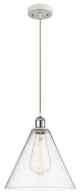 Innovations 516-1P-WPC-GBC-124 1-Light Mini Pendant, White, Polished Chrome