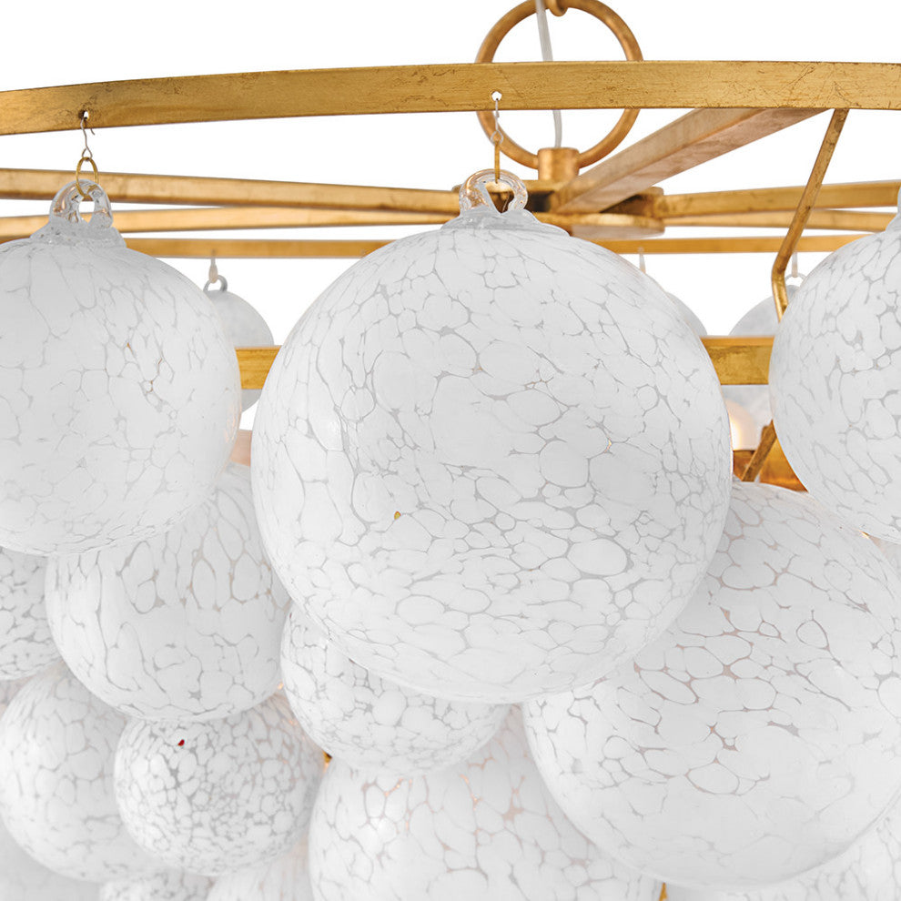 Fredrick Ramond Marabel Medium Chandelier, Distressed Brass