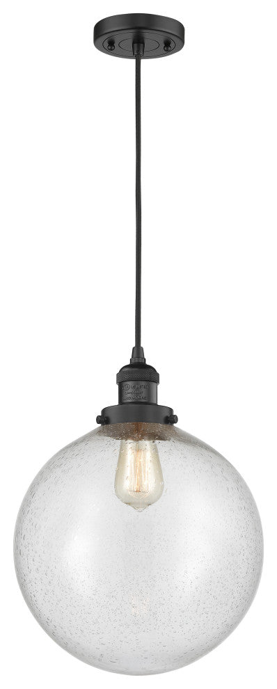 Beacon Mini Pendant, Matte Black, Seedy