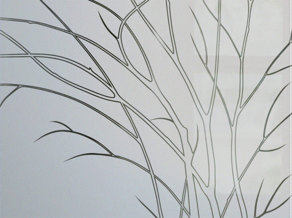 Interior Prehung Door or Interior Slab Door - Wispy Tree - Primed - 30" x...