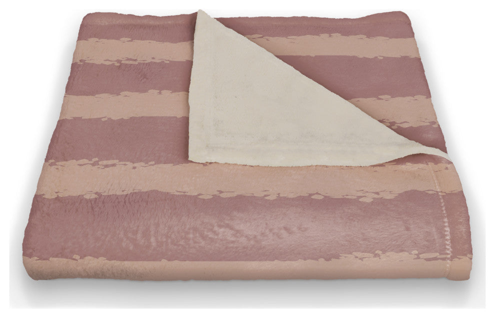 Pinks Stripes on Pink 50x60 Coral Fleece Blanket