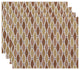 18"x14" Wavy, Geometric Print Placemat, Taupe, Set of 4