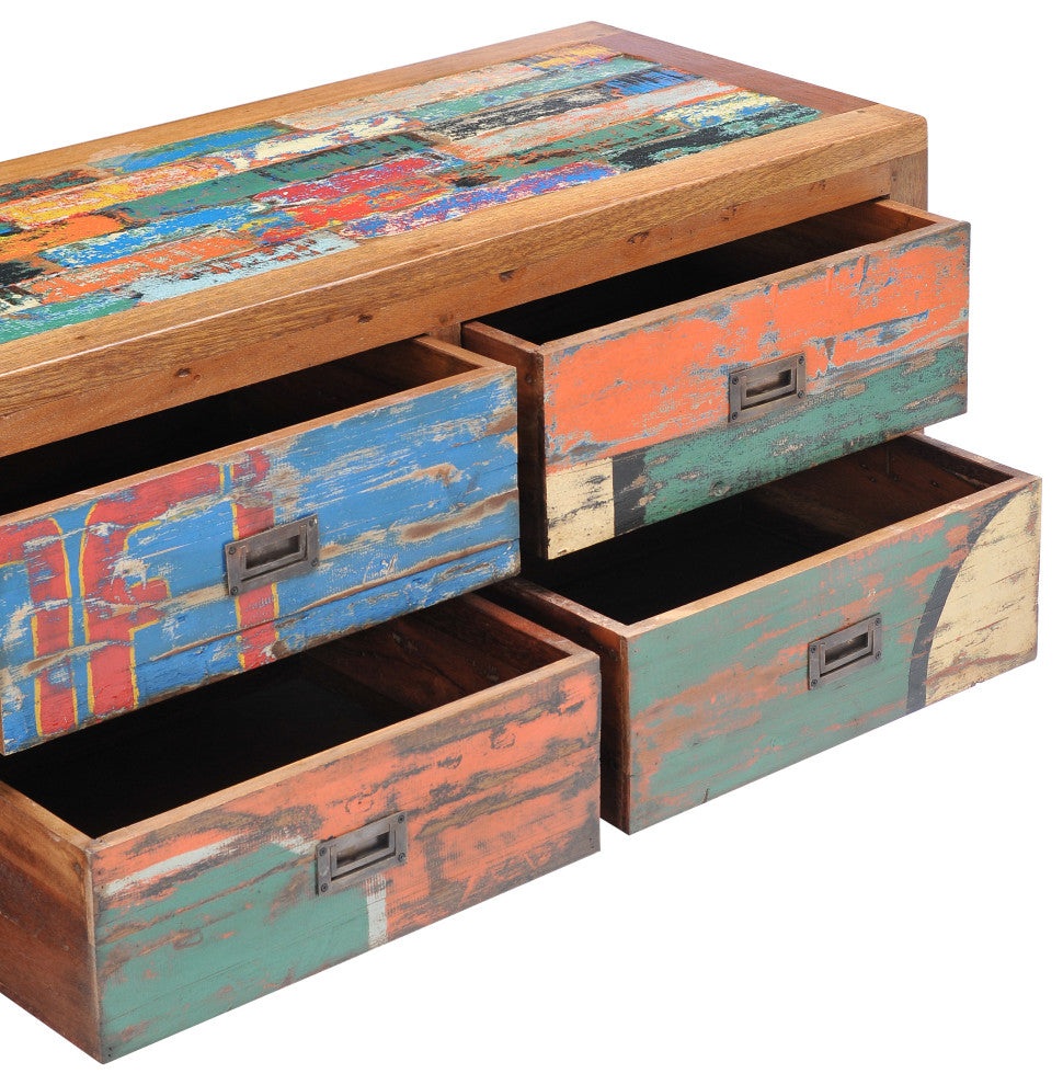 Dresser / Buffet with 6 Drawers made from Recycled Teak Wood Fishing Boats