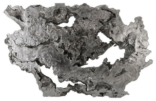 Burled Root Wall Art, Silver Leaf