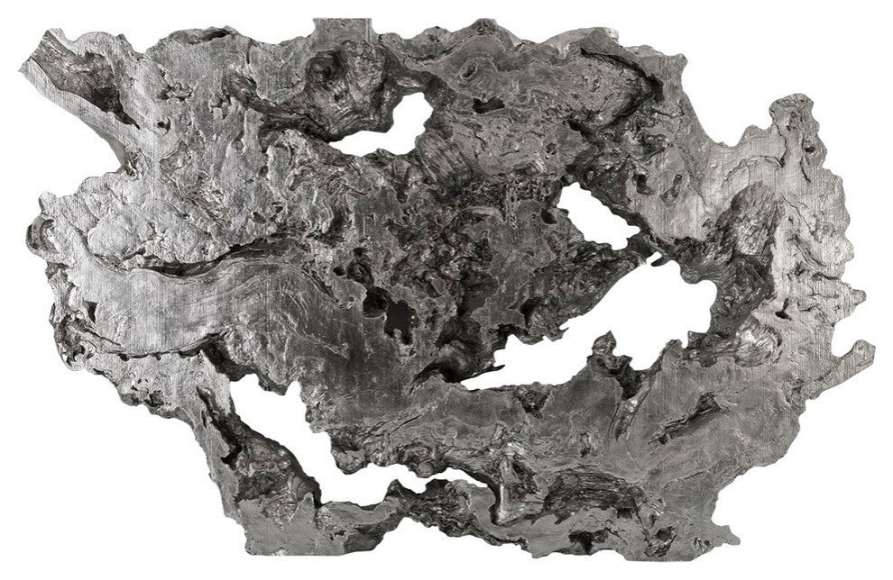 Burled Root Wall Art, Silver Leaf