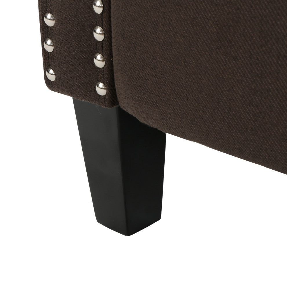 GDF Studio Ingrid Tufted Back Fabric Recliner Chair, Coffee