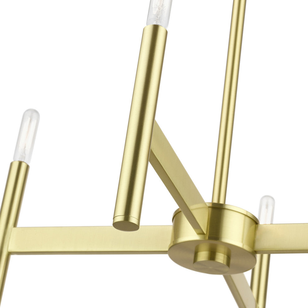 Livex Lighting Satin Brass 4-Light Chandelier