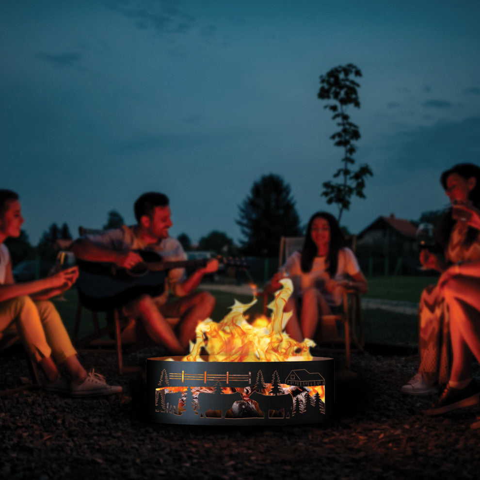 Cows On The Farm Fire Ring, 30", 60