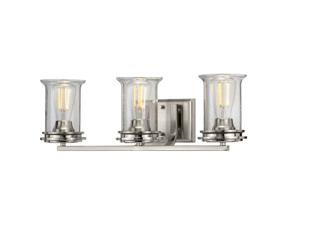 Luxury French Country Bath Vanity Light, Brushed Nickel, UHP3760