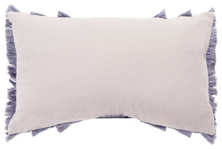 Safavieh Grema Pillow, Light Grey/Periwinkle, 20"x12"