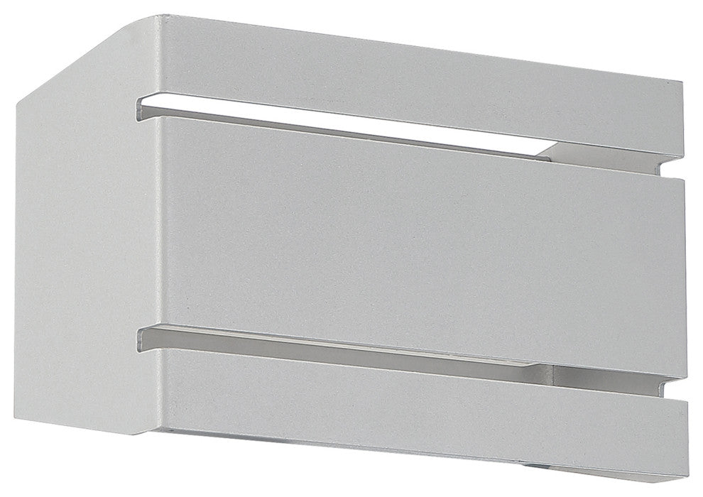 La Vida Bi-Directional Wide Outdoor LED Wall Mount, Satin