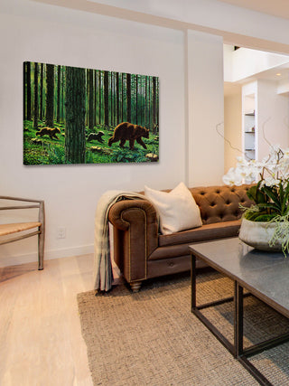 "Bear Walk" Painting Print on Wrapped Canvas