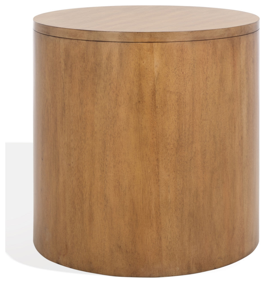 Safavieh Couture Daiya Round 1 Drawer Wood Nightstand, Natural