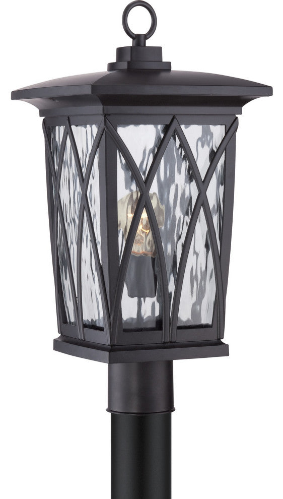 Grover 1-Light Outdoor Lantern, Mystic Black