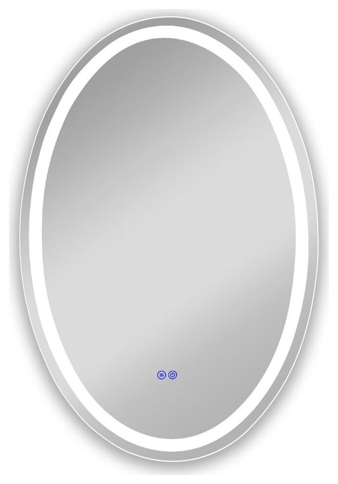 Luminosity Back Lit Oval Touchscreen Led Mirror, 32" Height