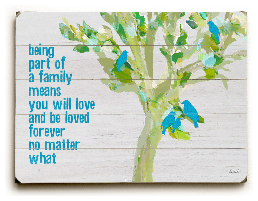Being Part of a Family Wooden Sign