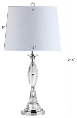 Reid 25.5" Crystal Table Lamp, Chrome, Set of 2