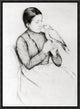"The Parrot 1889" Framed Canvas Giclee by Mary Cassatt, 12x17"