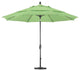 11' Matted White Collar Tilt Crank Aluminum Umbrella, Red Olefin