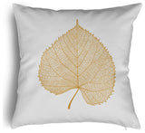 Leaf Study Accent Pillow With Removable Insert, Golden Mustard, 20"x20"