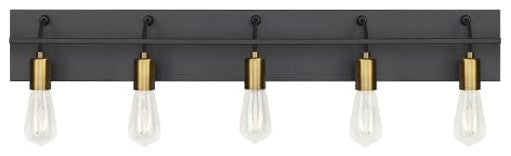 Tech Lighting Tae 5-Light Bathroom Vanity Light, Black