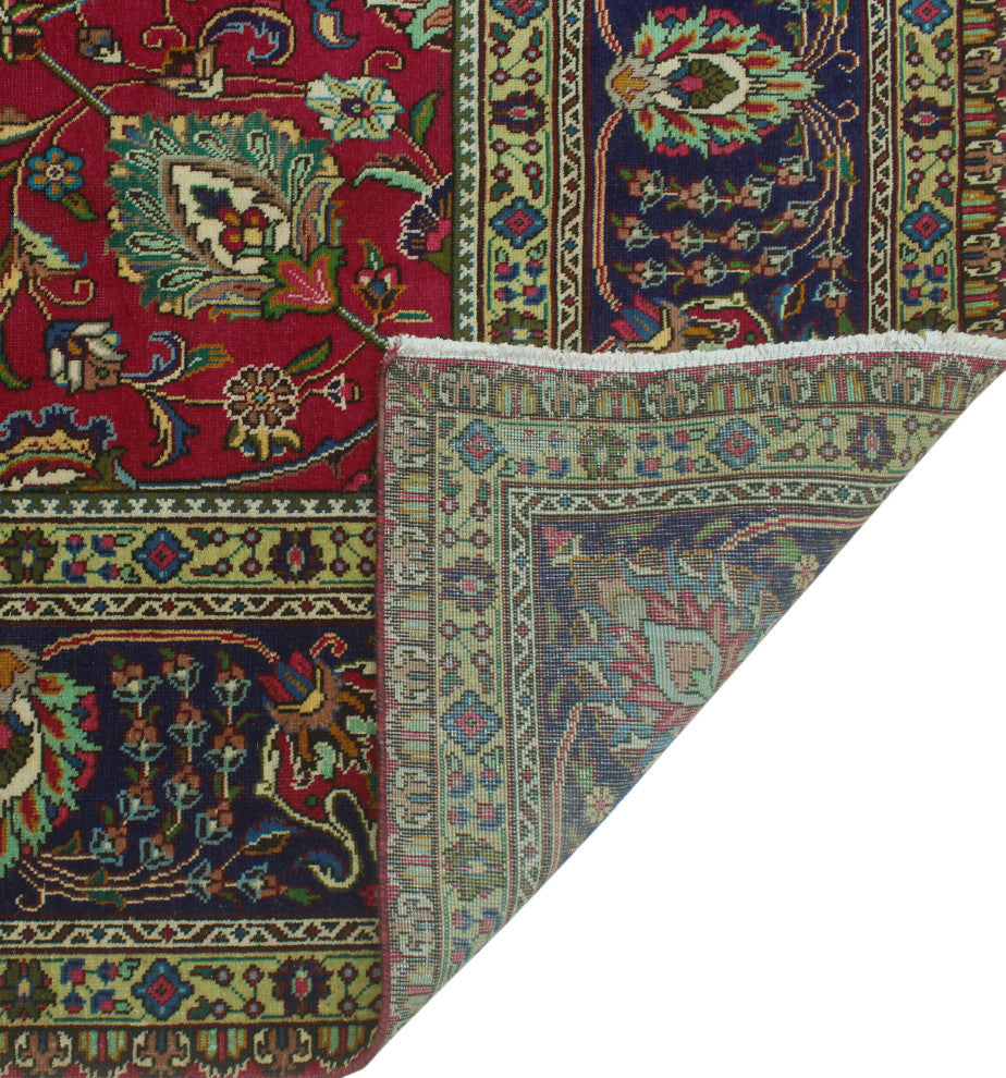Fine Vintage Distressed Adel Red Rug