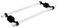 Pacific Beach 18" Back to Back Shower Door Towel Bar, Matte Black