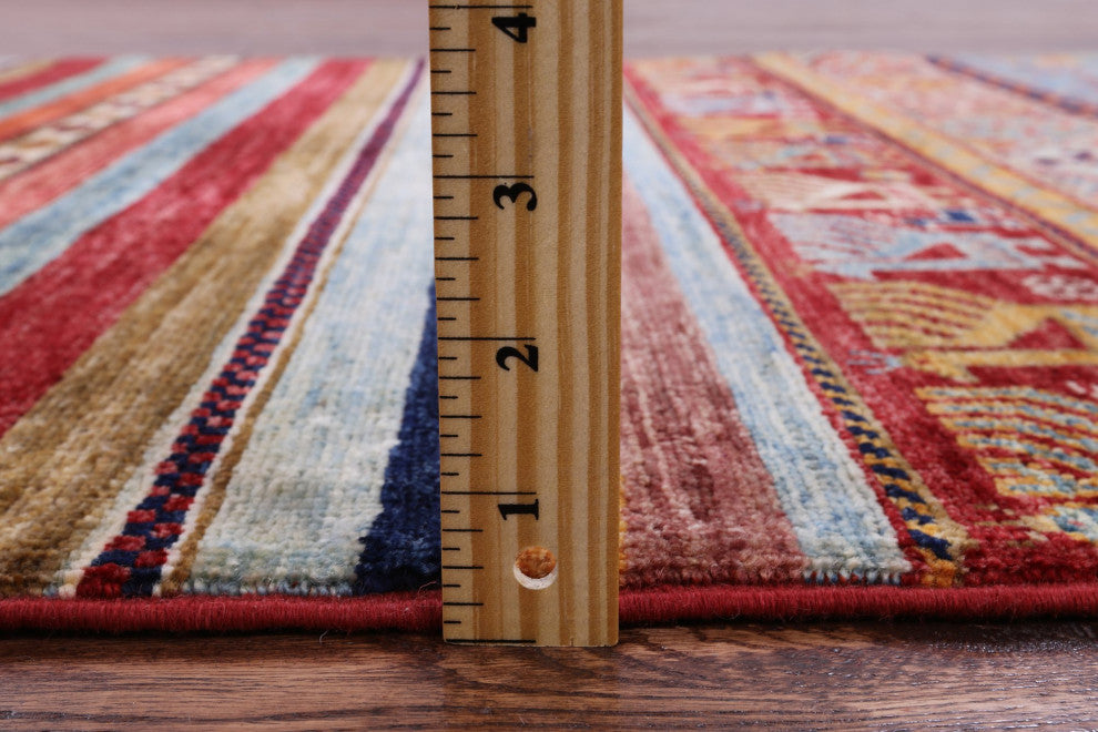 3' 4" X 5' 0" Tribal Persian Gabbeh Hand-Knotted Wool Rug Q8034