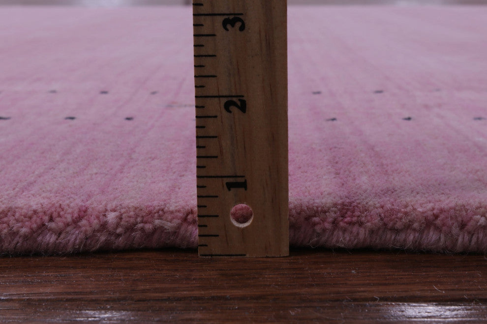 6' Square Hand Knotted Persian Gabbeh Wool Rug - Q15308