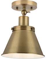 Hinton 1-Light Brass Vintage Flush Mount Ceiling Light